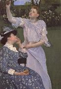 Mary Cassatt Junge Frauen beim Obstpflucken USA oil painting artist